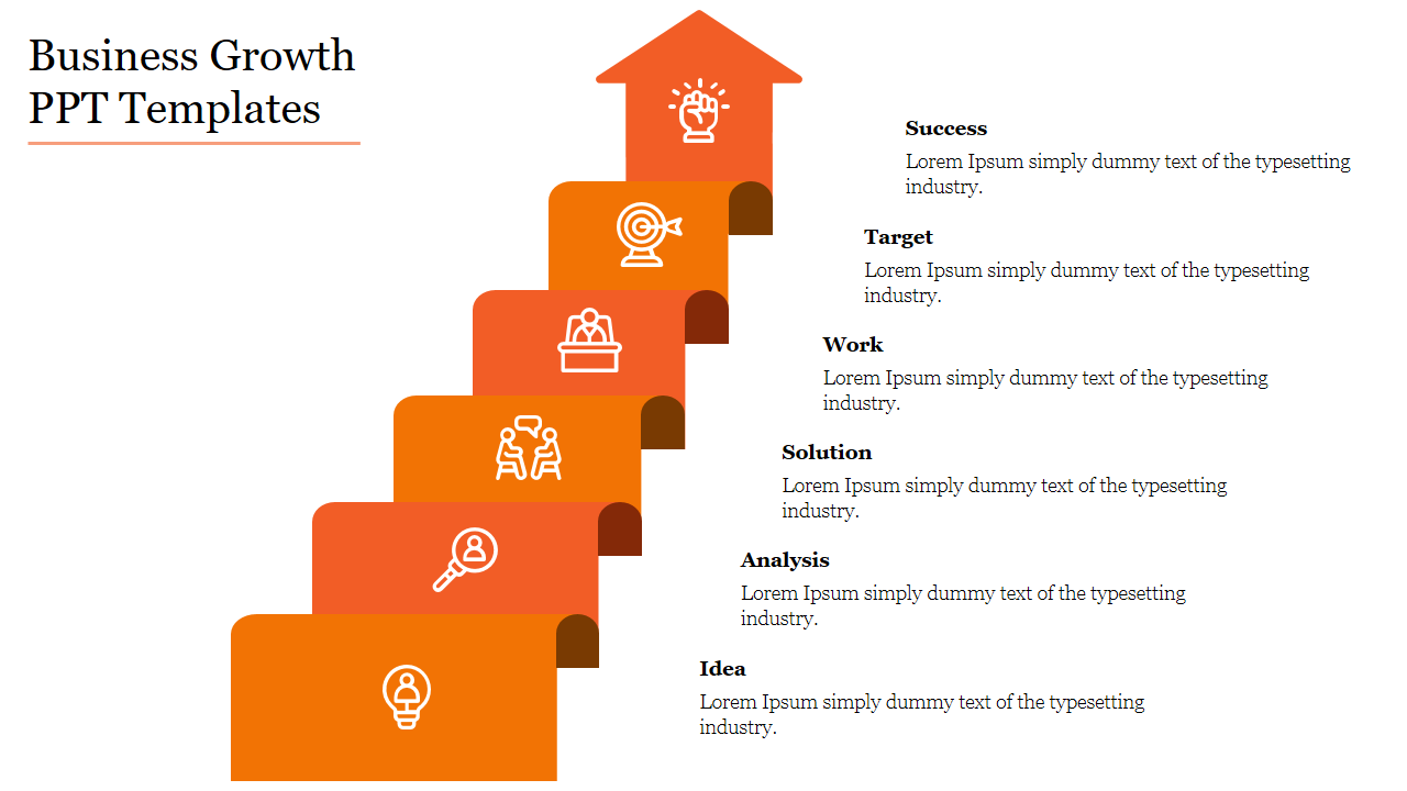 Business Growth PPT Templates-Orange